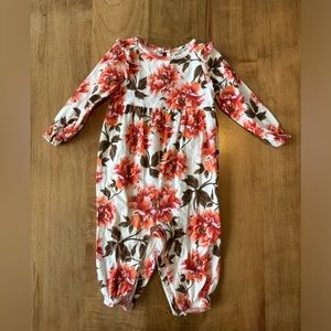 Old Navy Long Sleeve Ruffle Trim Floral Jumpsuit